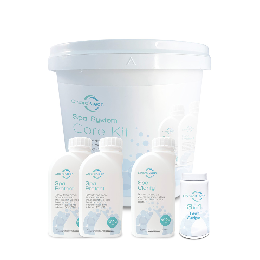 ChloroKlean Spa System Core Kit - complete kit with tub and products