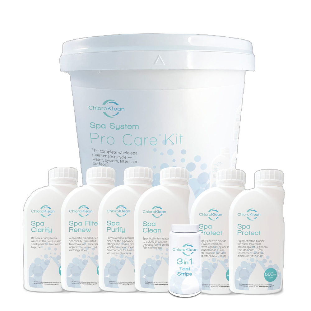 ChloroKlean Spa System Pro Care Kit with all products