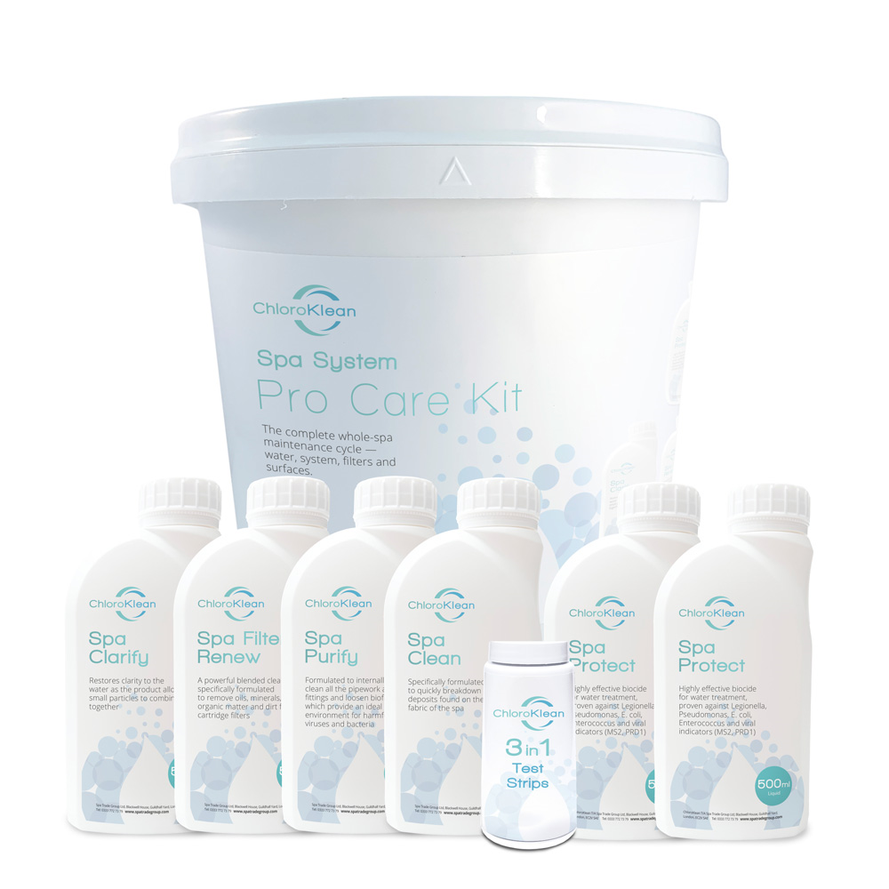 ChloroKlean Spa System Pro Care Kit - complete kit with tub and all products